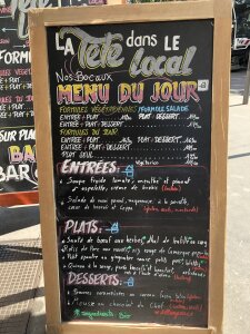 Menu du jour 