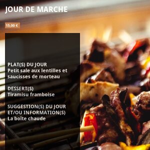 L'ardoise du jour de Chez Frantz