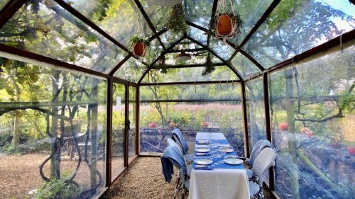 Restaurant "Jardin Secret" du Château du Rivau