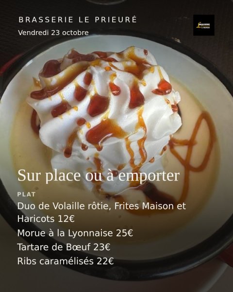 Die Tageskarte von Brasserie Le Prieuré