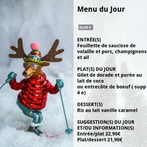 L'ardoise du jour de Le Clocher