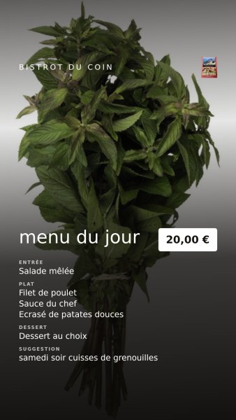 Bistrot du Coin 的今日黑板菜单