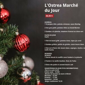 L'ardoise du jour de L'Ostrea sur mer 