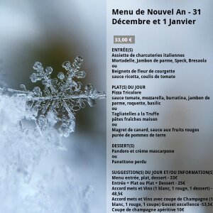 Restaurant La Fermeの本日の黒板メニュー