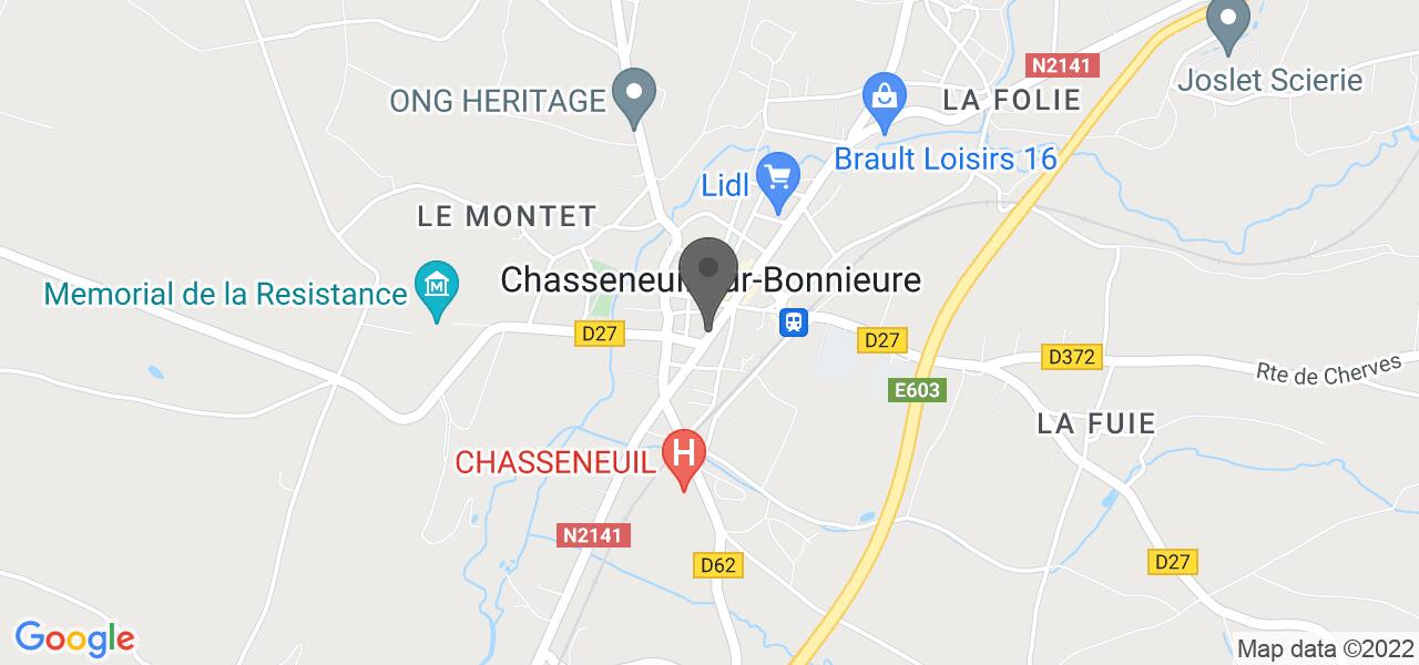 Mappa di accesso — Le Bonnieure