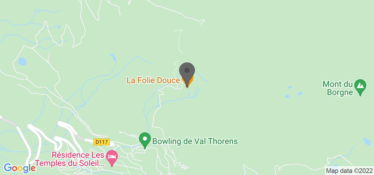 Plan d'accès — La Fruitière (La Folie Douce Val Thorens)