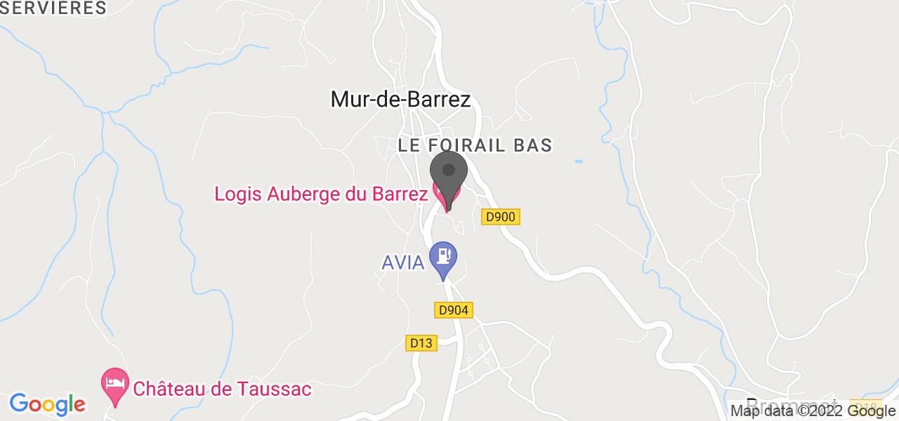 Plan d'accès — Auberge du barrez 