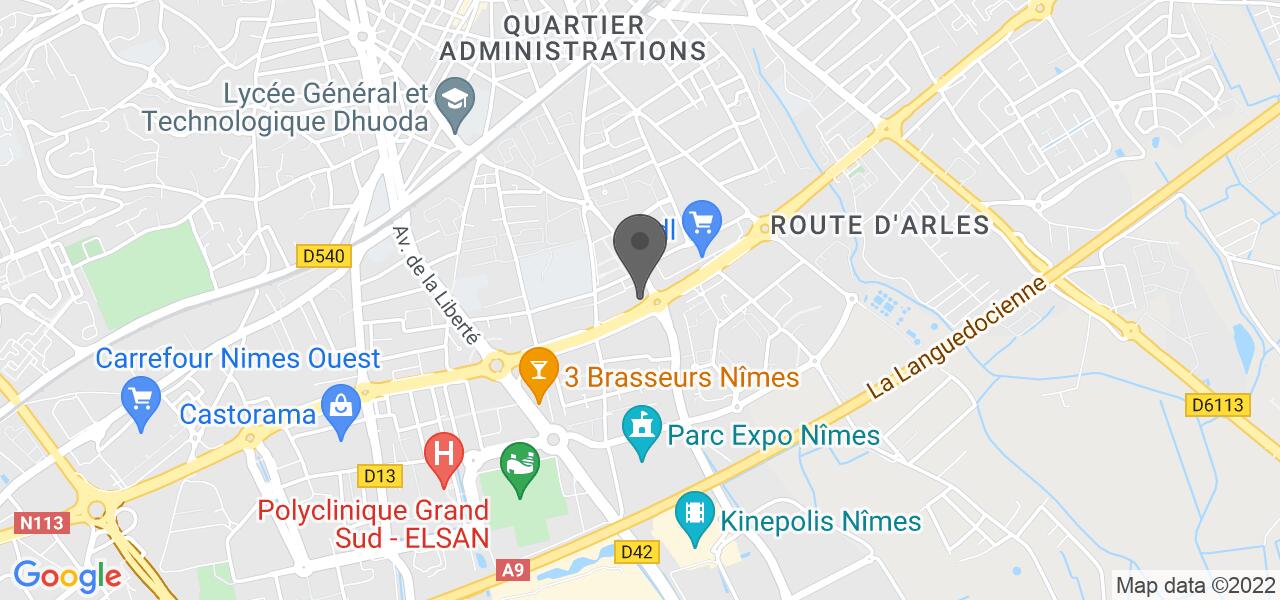 Plan d'accès — McDonald's Nîmes 7 Collines
