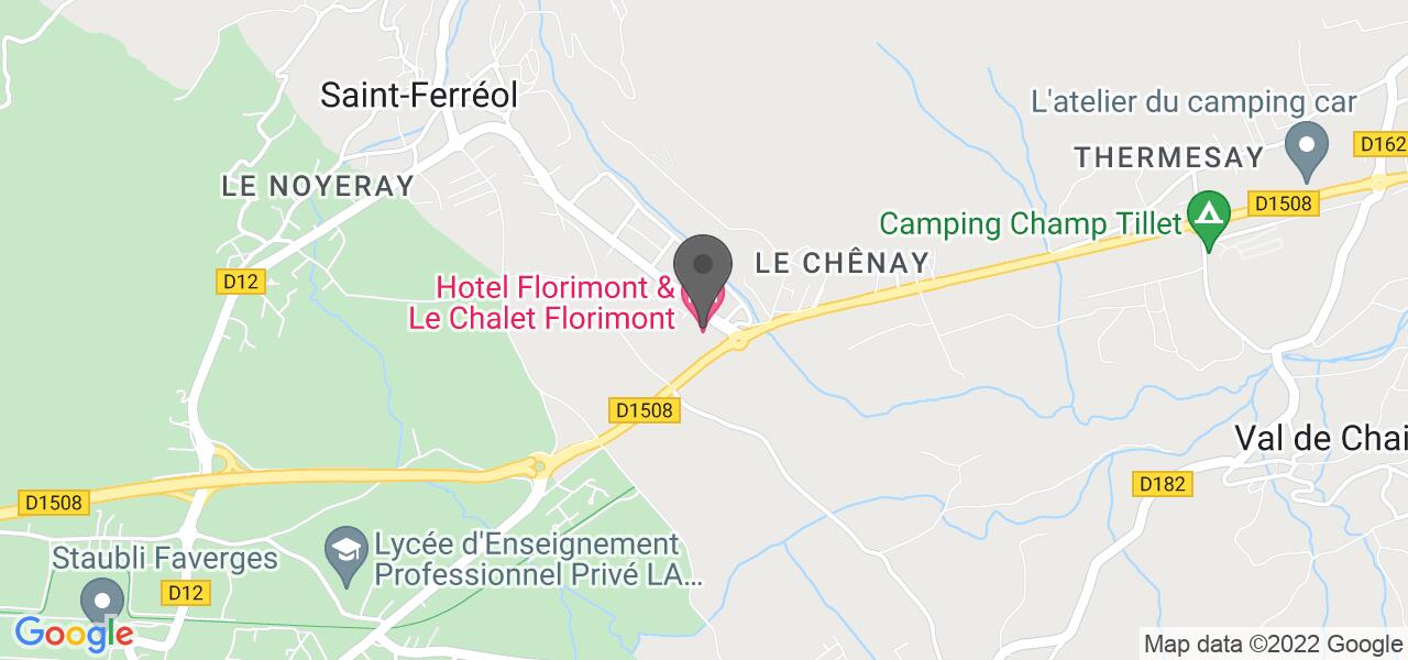 แผนที่การเดินทาง — Le Chalet Florimont (Brit Hotel Florimont)