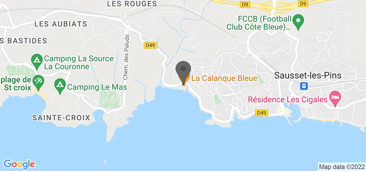 Mapa de acceso — La Calanque Bleue