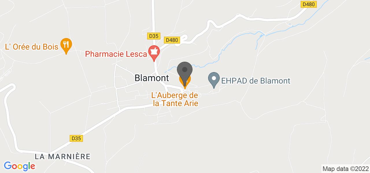 Plan d'accès — L'auberge de la tante arie