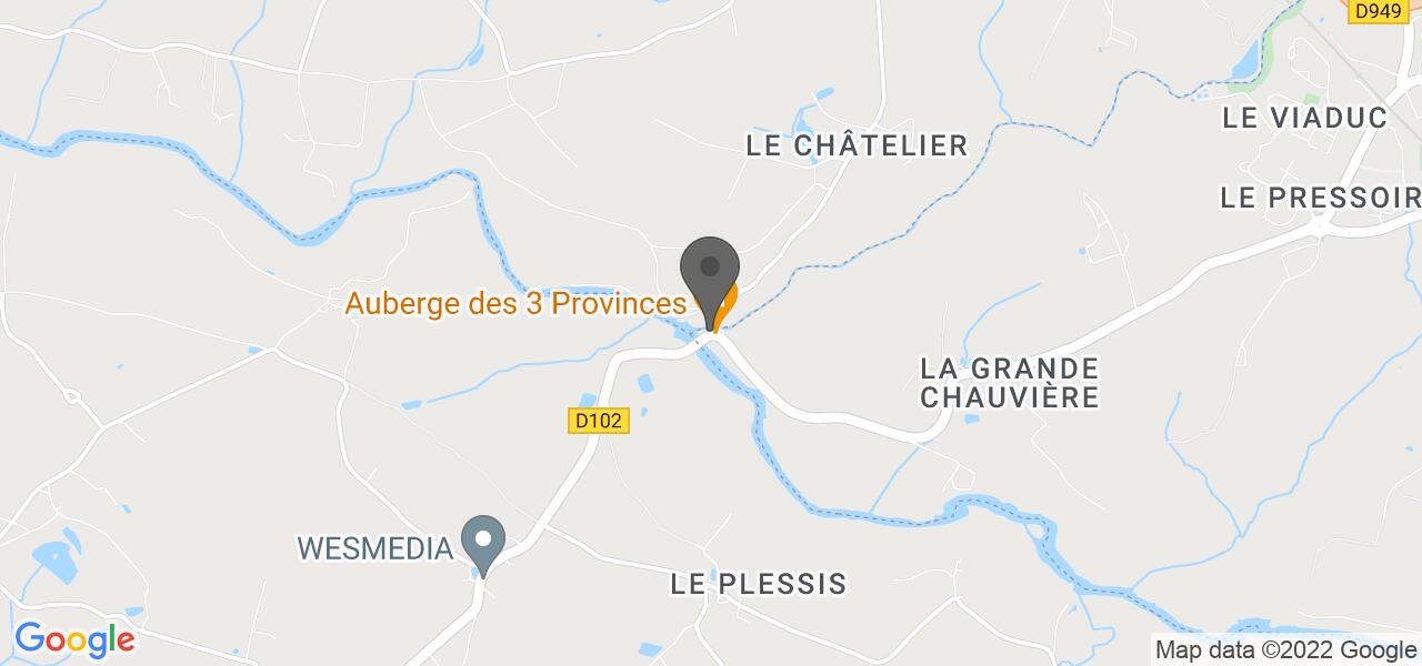 Plan d'accès — Auberge des 3 Provinces