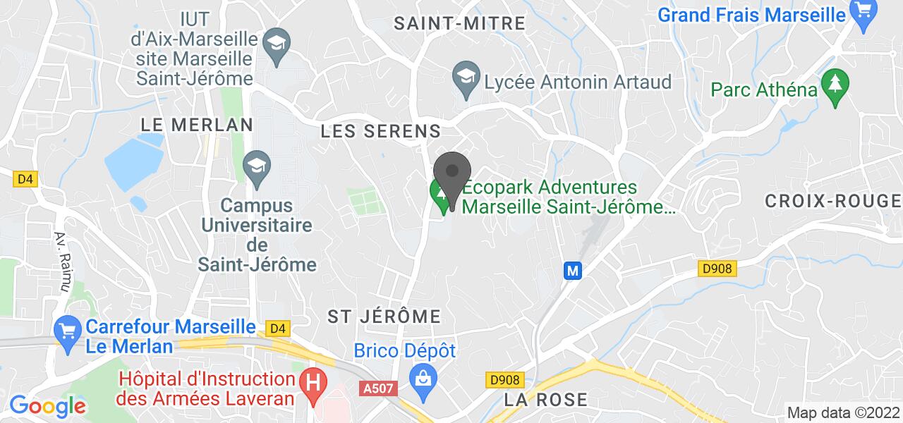 Anfahrtsplan — Restaurant bistronomique - Les Jardins du Cloître de Marseille