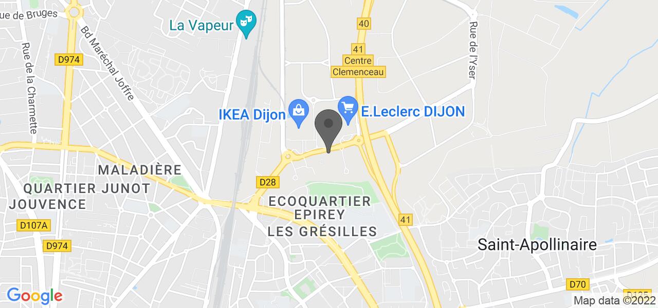 Plan d'accès — KFC Dijon Ikéa