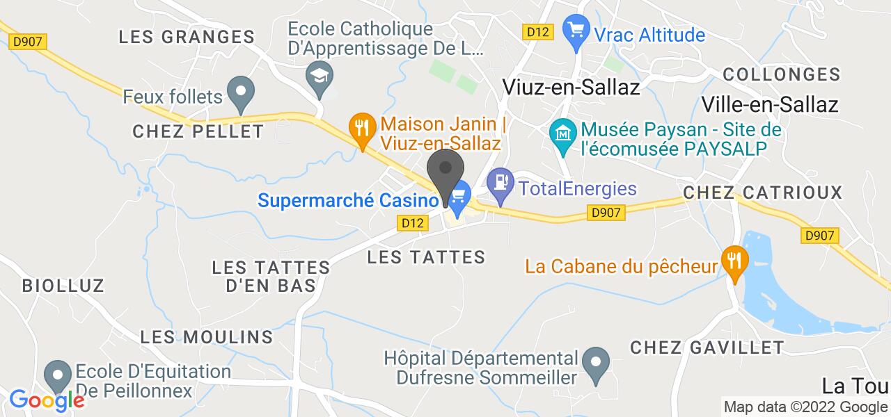 Anfahrtsplan — Les Pieds sous la Table
