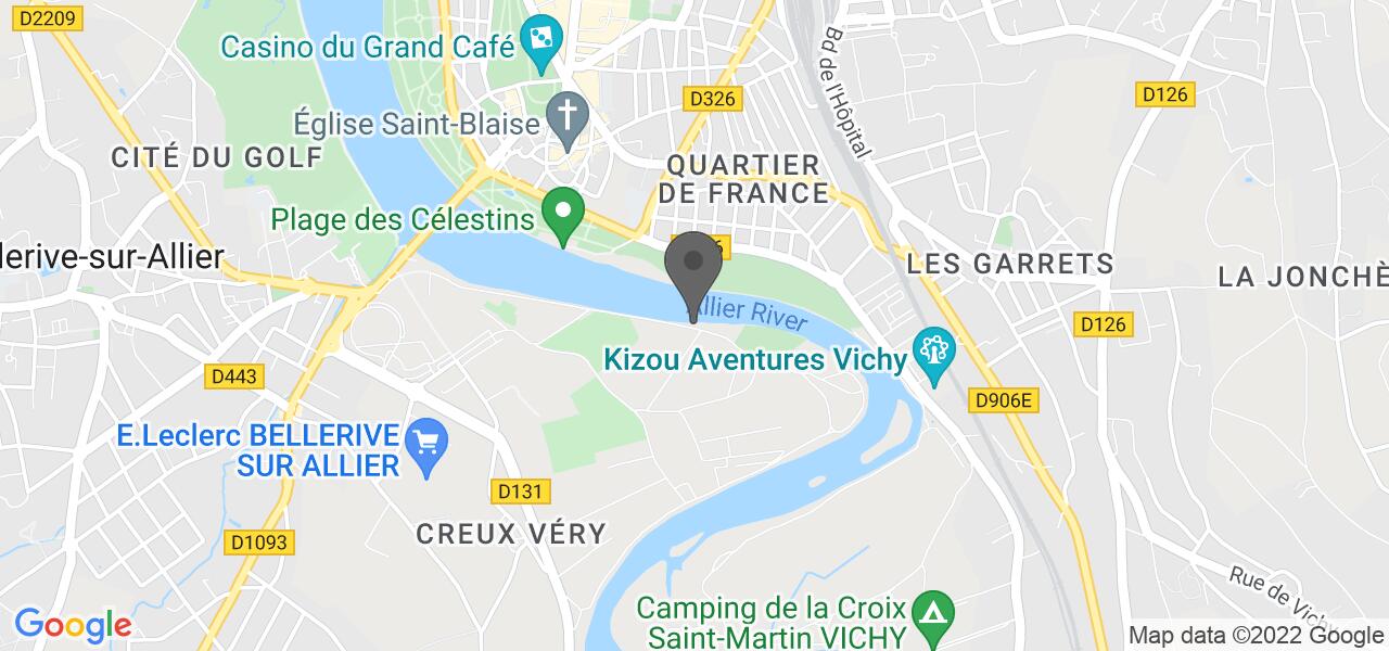 Plan d'accès — Vichy Plage Chez Yoyo
