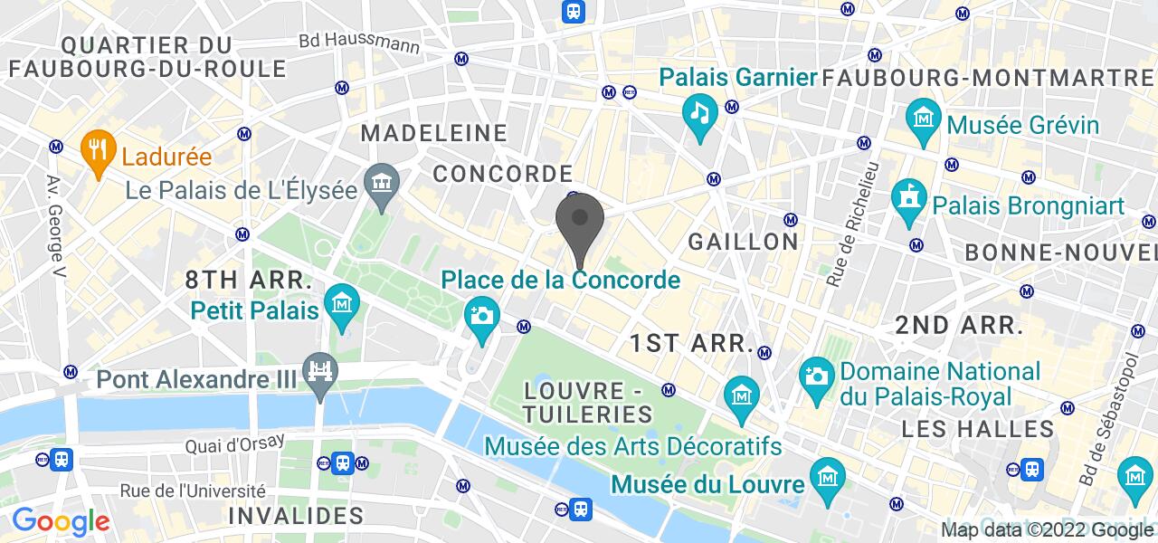 Plan d'accès — Le Baudelaire (Hôtel le Burgundy Paris)