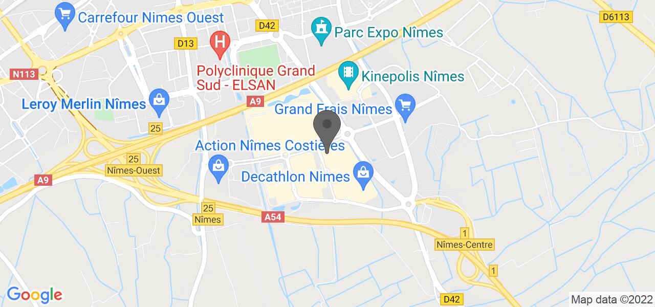 Plan d'accès — Quick Nîmes Costières
