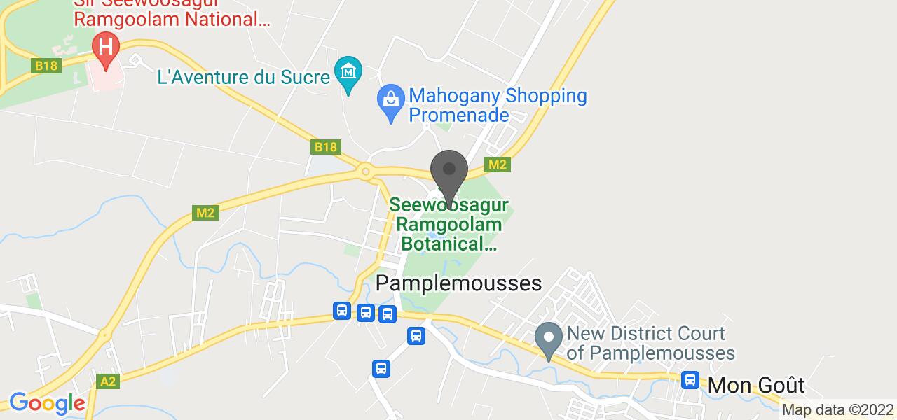 Routekaart — Le jardin de pamplemousse