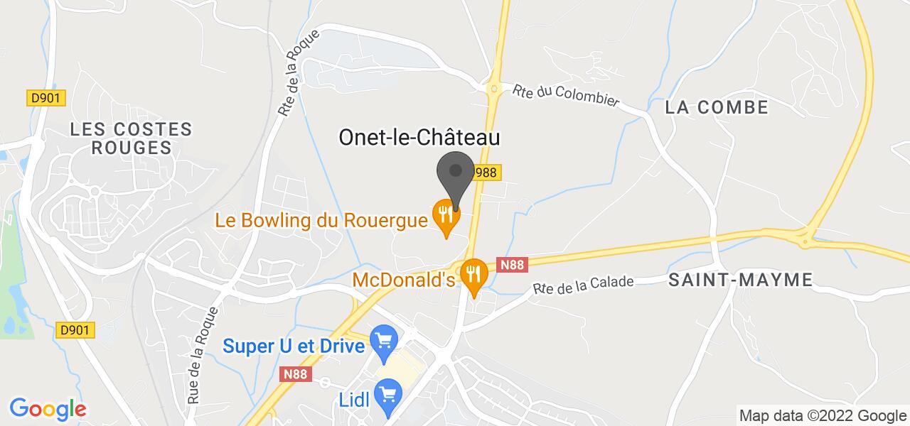 Mappa di accesso — LE BOWLING DU ROUERGUE