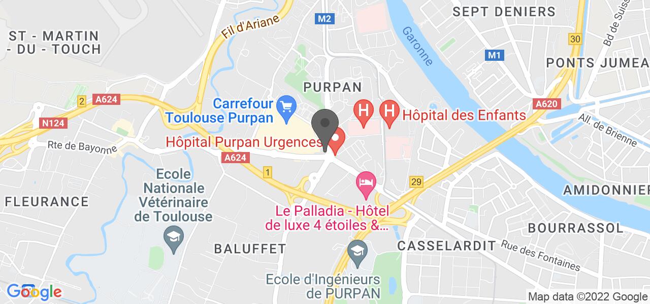 Mapa de acceso — PizzaBella Toulouse (by Lusso)