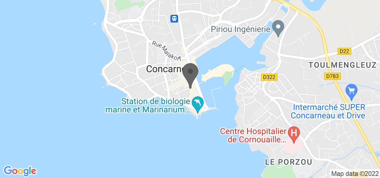Plan d'accès — Le Comptoir Concarneau