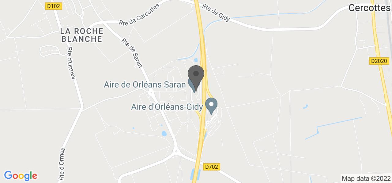 Plan d'accès — Aire d'Orleans Saran - Arche