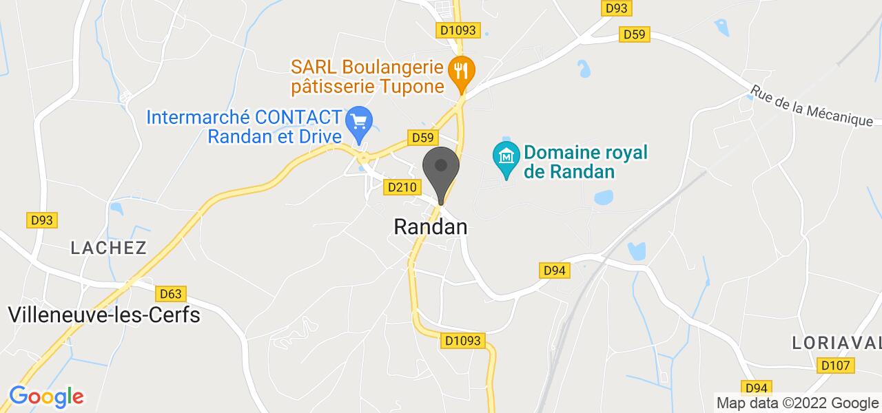 Plan d'accès — Hôtel du Centre de Randan