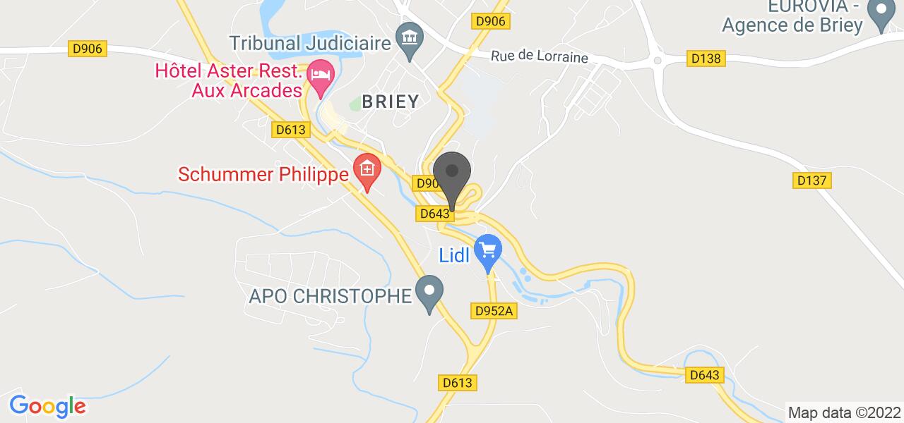 Plan d'accès — Aux Armes de Briey