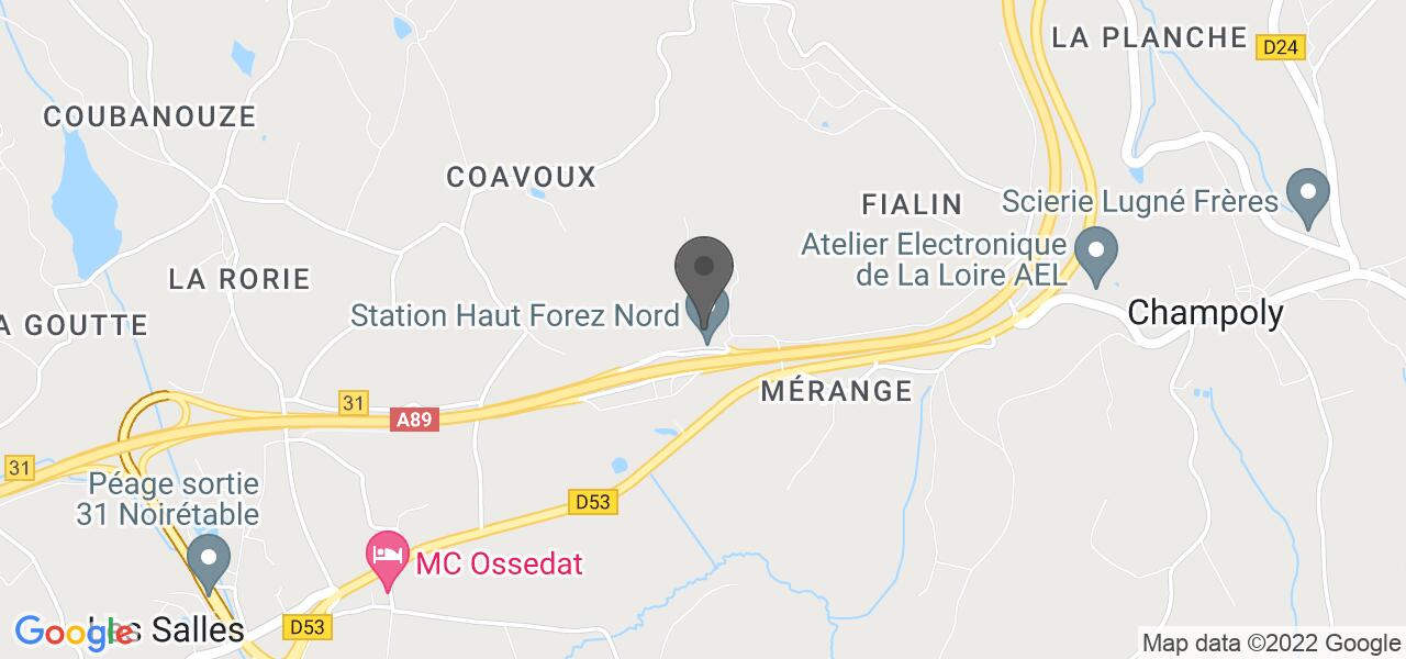 Plan d'accès — Aire de Haut Forez - Arche