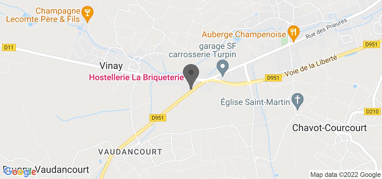 Plan d'accès — HOSTELLERIE LA BRIQUETERIE