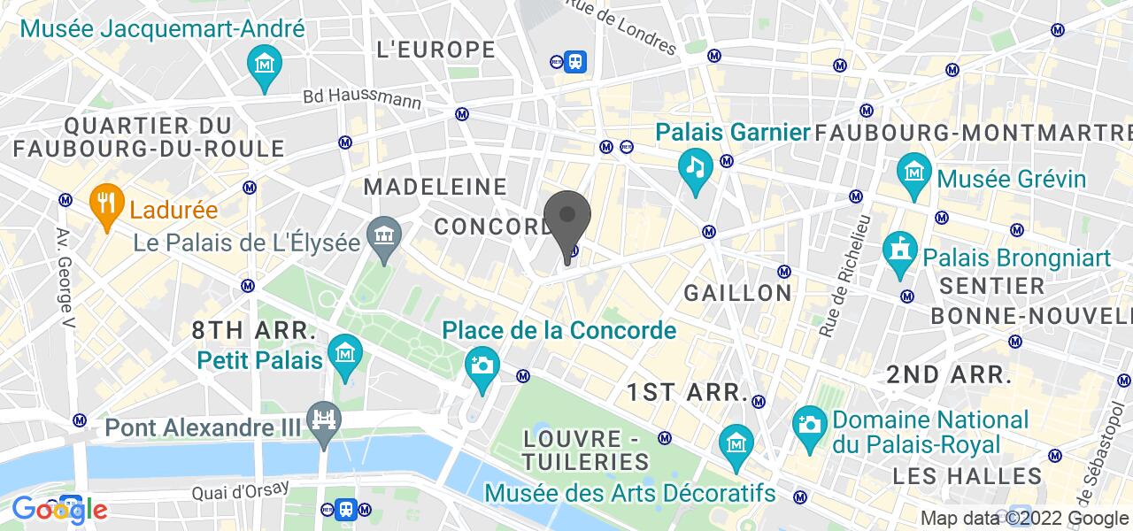 Plan d'accès — Café Pouchkine Madeleine