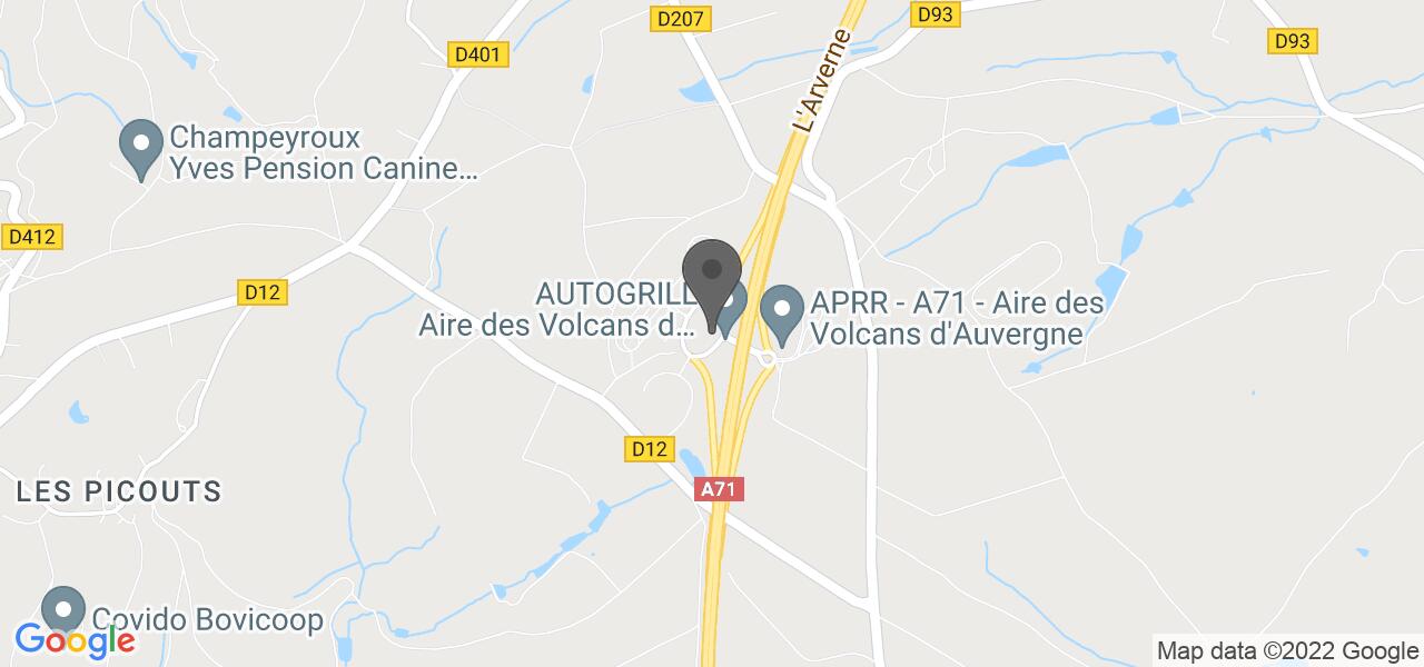 Plan d'accès — Aire des Volcans d'Auvergne - Volcarest