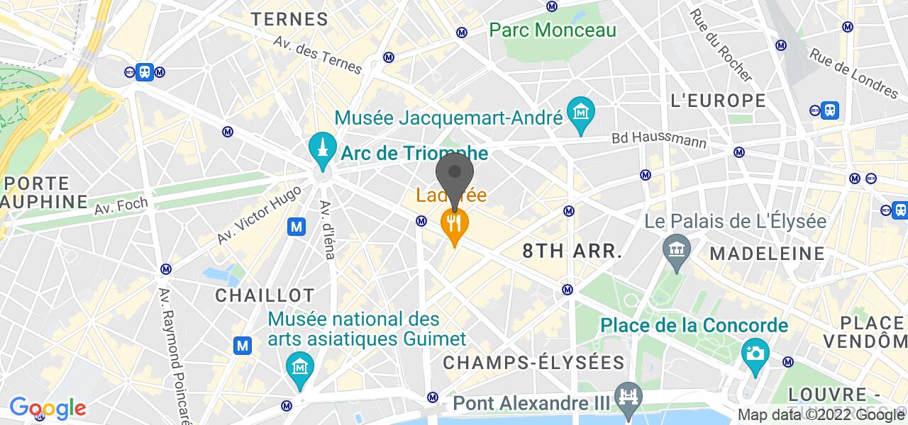 Plan d'accès — Hotel le Warwick - Restaurant Le W