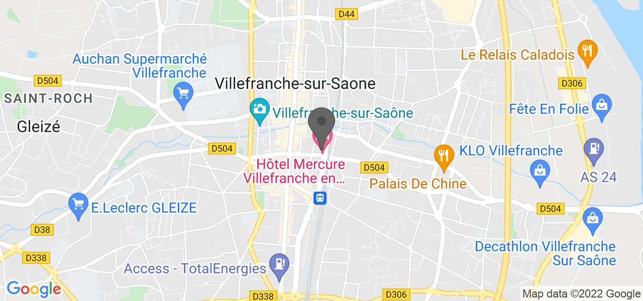 Plan d'accès — Le Belooga - Hôtel Mercure Villefranche en Beaujolais Ici & Là