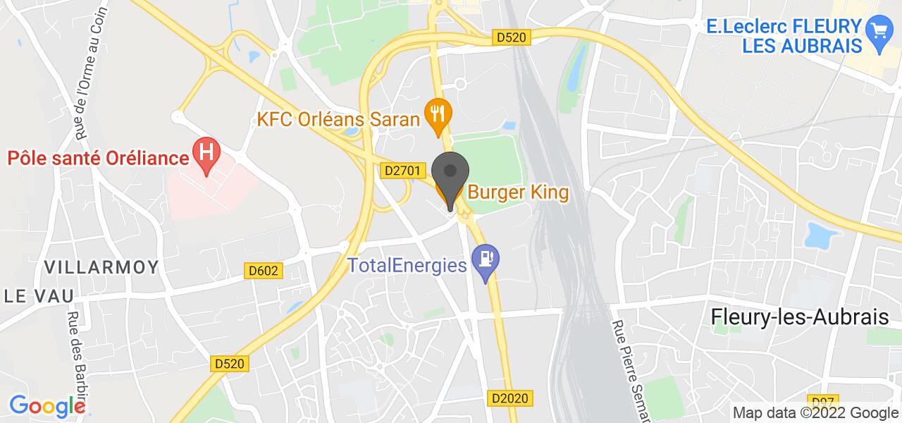 Plan d'accès — Burger King Orléans Saran