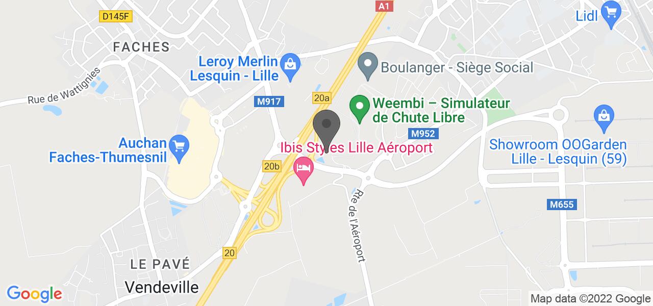 Plan d'accès — Grill Courtepaille Lille Lesquin Aéroport