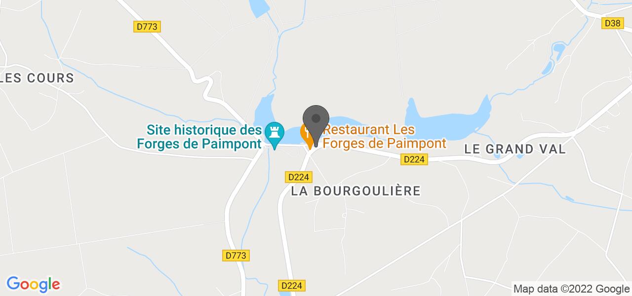 Mapa de acesso — Les Forges de Paimpont