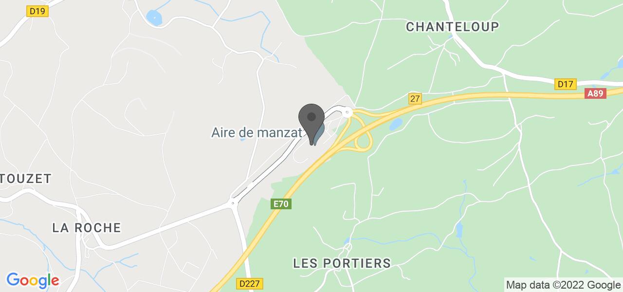 Plan d'accès — Aire de Manzat - LEO Resto & LEO Bistro