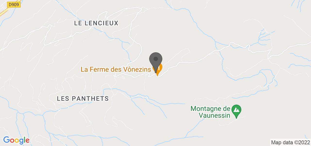 Plan d'accès — LA FERME DES VÔNEZINS