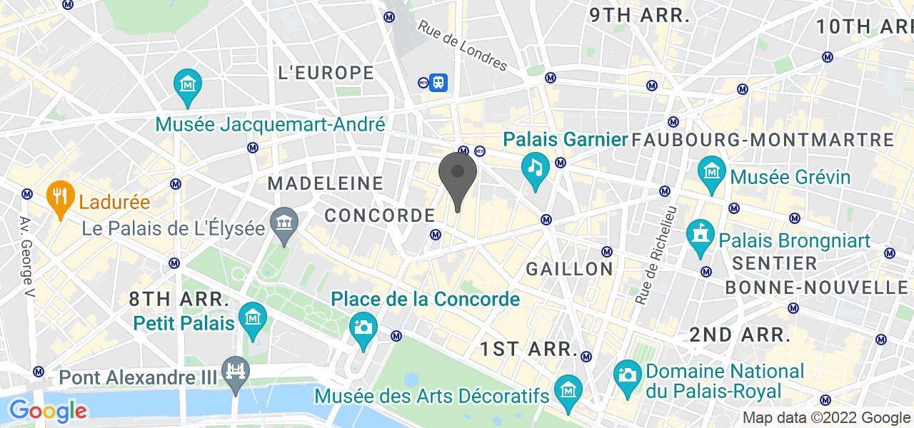Plan d'accès — Le Butcher : restaurant Burger paris 9 | quartier madeleine