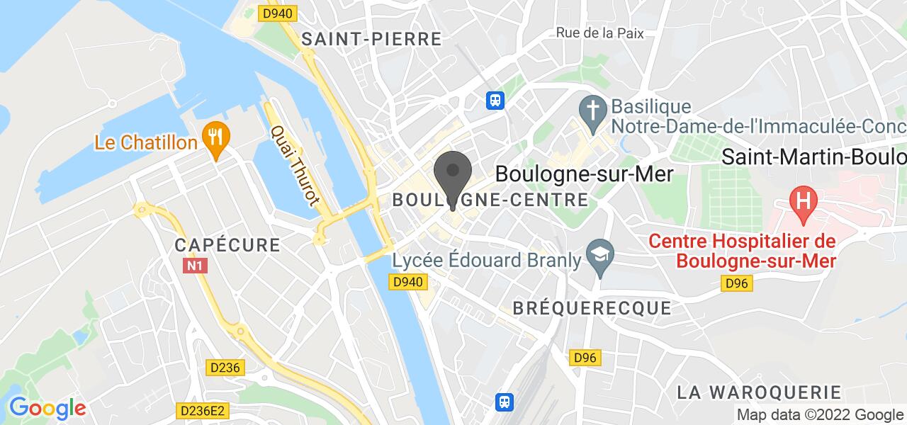 Plan d'accès — Au Bureau Boulogne sur Mer