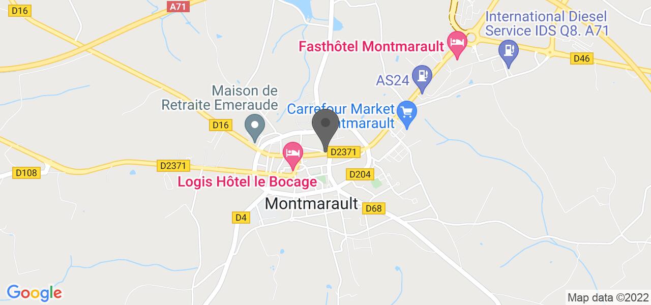 Plan d'accès — Hôtel de France Montmarault