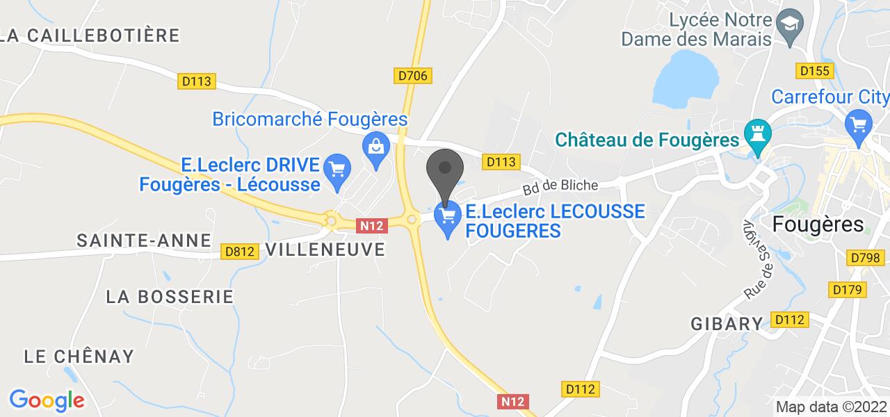 Plan d'accès — Roadside Fougères