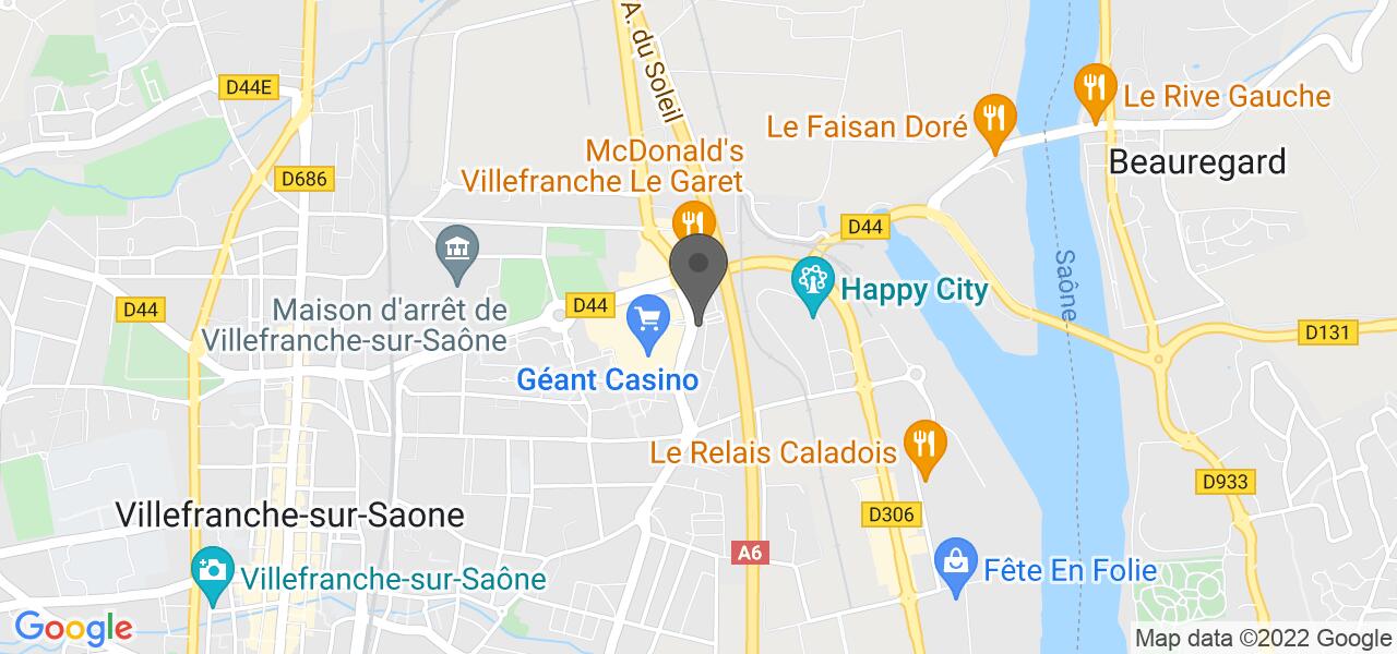 Plan d'accès — Memphis Villefranche sur Saône