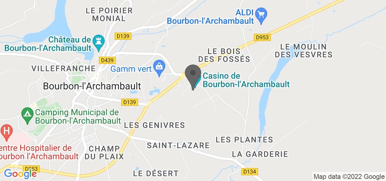 Anfahrtsplan — Casino Bourbon l'Archambault