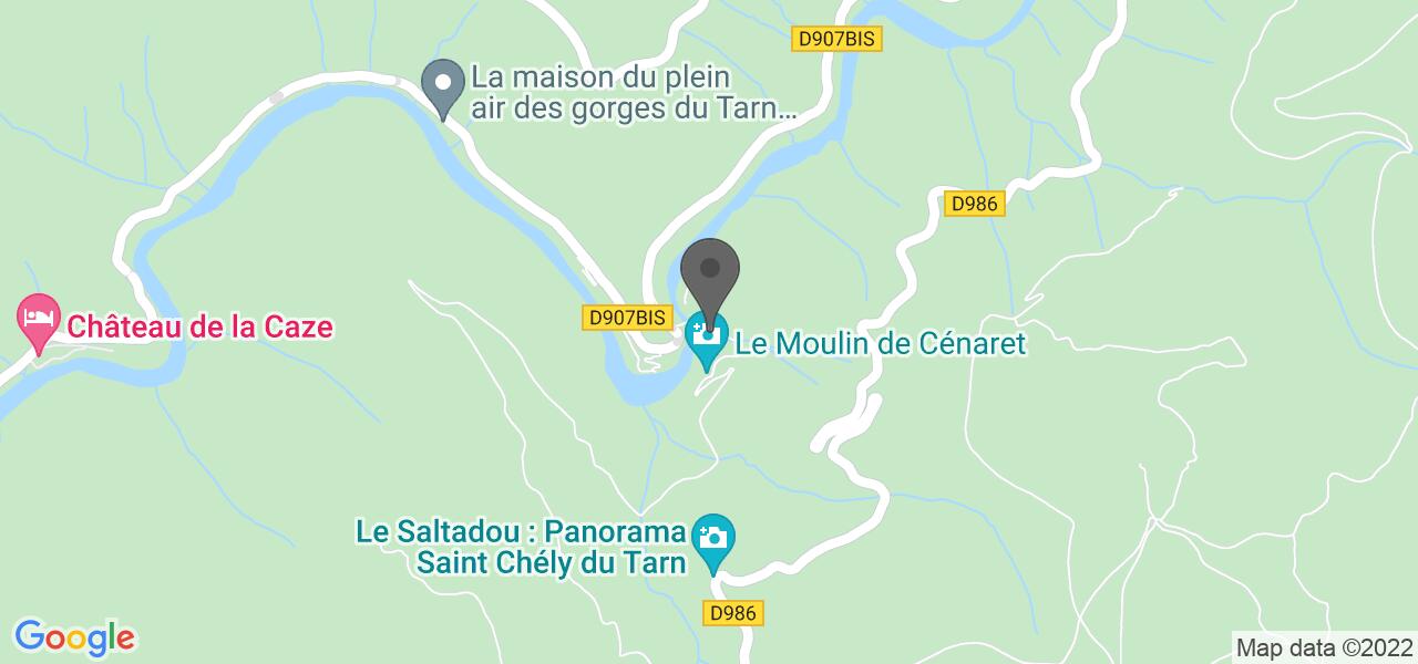 Access map — L'auberge de la cascade