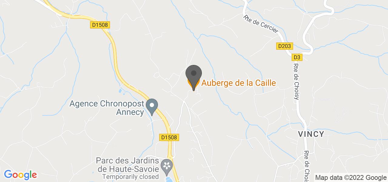 Plan d'accès — Auberge de la Caille 