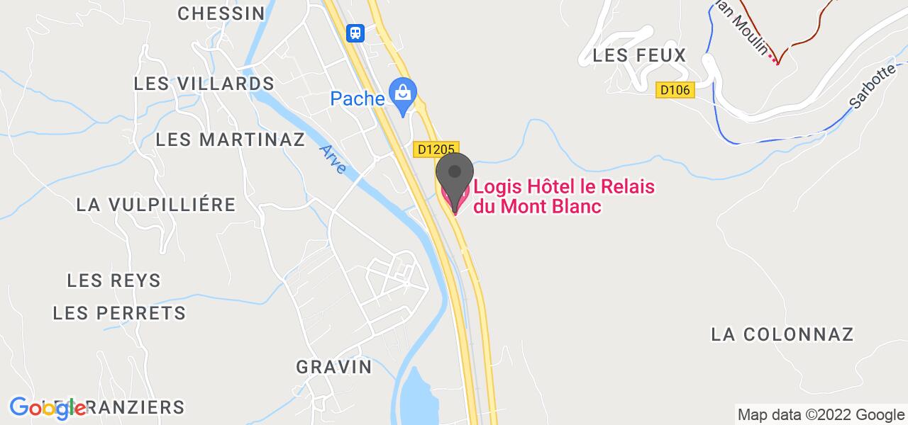Anfahrtsplan — Le Relais du Mont-Blanc