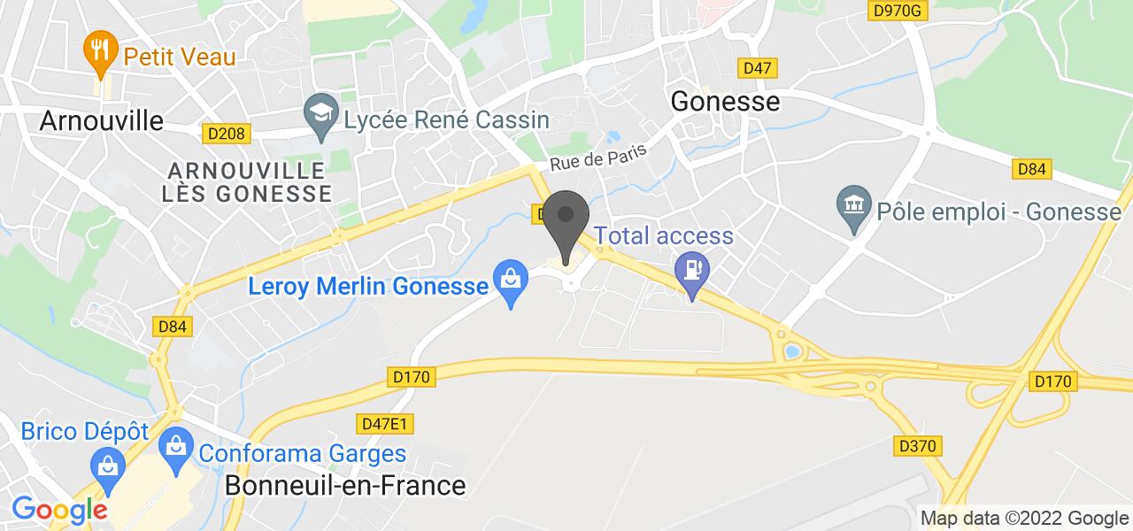 Plan d'accès — PPG Pepper-Grill : Gonesse